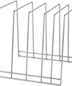 Metaltex Smart Kitchen Bakspullen- en Snijplankhouder 24x25x24 cm Zilver