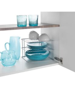 Alternative view of Metaltex Space Line Bordenrek 2 Etages 25x25x19 cm Zilver