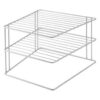 Metaltex Space Line Bordenrek 2 Etages 25x25x19 cm Zilver