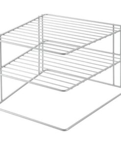 Metaltex Space Line Bordenrek 2 Etages 25x25x19 cm Zilver
