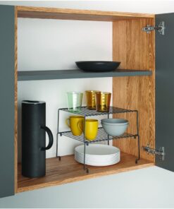 Alternative view of Metaltex Stapelbaar Rek voor Borden 32x32x14 cm 2 Stuks Zwart