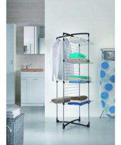 Alternative view of Metaltex Tec Fortino Droogtoren 33 m Drooglijn 69x64x171 cm Zilver/Zwart