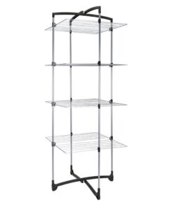 Metaltex Tec Fortino Droogtoren 33 m Drooglijn 69x64x171 cm Zilver/Zwart