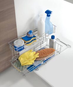 Alternative view of Metaltex Uitschuifbaar Opbergrek 20x58x28 cm Zilver