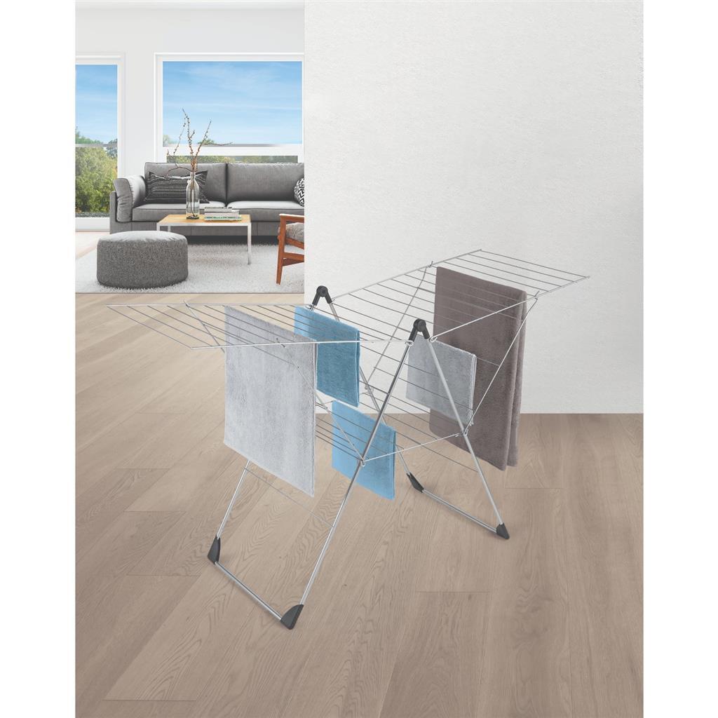 Metaltex Vento Droogrek 30 m Lijn 110x177x67 cm Zilver/Zwart - Image 3