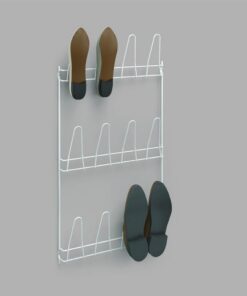 Metaltex Wandschoenenrek Penny 6 Paar Schoenen 41x77 cm Wit