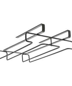 Metaltex Wijnglazenrek 20x28x7 cm Zwart