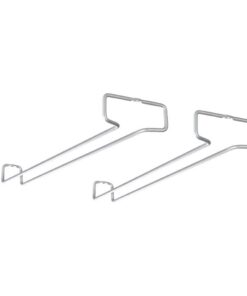 Metaltex Wijnglazenrek 26x11x4 cm 2 Stuks Zilver