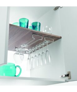 Alternative view of Metaltex Wijnglazenrek 41x11x4 cm 2 Stuks Zilver