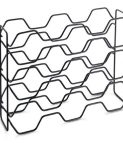 Metaltex Wijnrek Hexagon voor 15 Flessen 43x12x34 Zwart