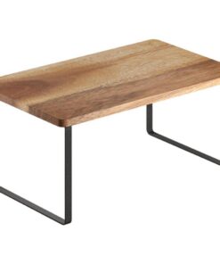 Metaltex York Lava Kruidenrek 1 Etage 19x32x16 cm Acacia Hout/Zwart Metaal