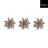 Mica Decorations Clip Poinsettia 3x10 cm 3 Stuks Champagne