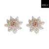 Mica Decorations Clip Poinsettia 3x13.5 cm 2 Stuks Champagne