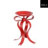 Mica Decorations Kandelaar Strik 17x14x20 cm Rood