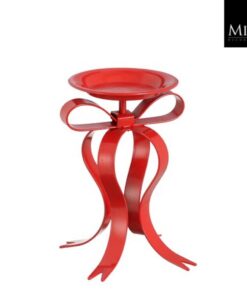 Mica Decorations Kandelaar Strik 17x14x20 cm Rood