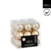 Mica Decorations Kerstballen Onbreekbaar 6 cm 27 Stuks Cr&egrave;me