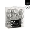 Mica Decorations Kerstboom Decoratie Onbreekbaar 40 Stuks Zilver