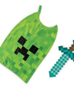 Minecraft Zwaard en Cape Groen/Blauw