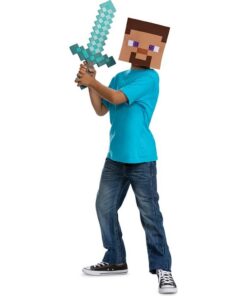 Alternative view of Minecraft Zwaard en Steve Masker