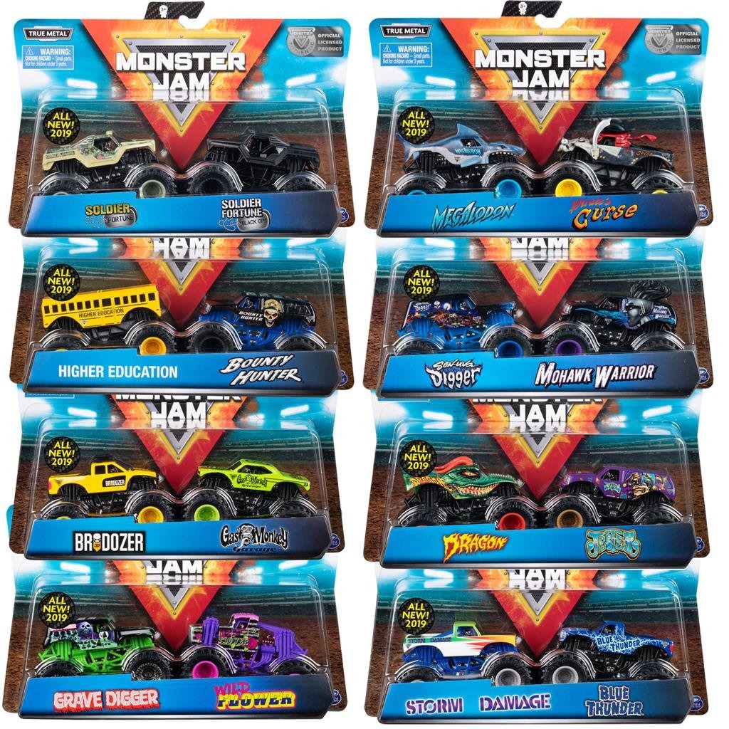 Monster Jam Die-Cast Trucks 1:64 2 Stuks Assorti - Image 2
