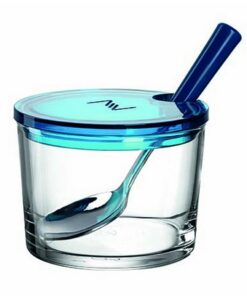 Montana Jampot 10 cm + Lepel Blauw/Glas