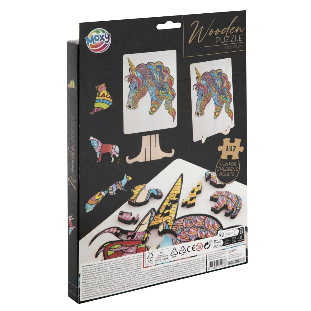 Moxy Houten Puzzel Eenhoorn 137 Stukjes - Image 2