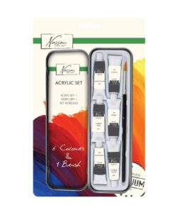 Nassau Acrylverf in Blik 6 Tubes + Kwast