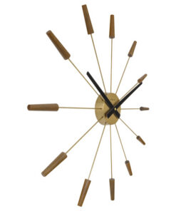 Alternative view of NeXtime NE-2610BR Grote Wandklok - 58cm - Stille Klok -Walnoot Hout - "Plug-Inn"