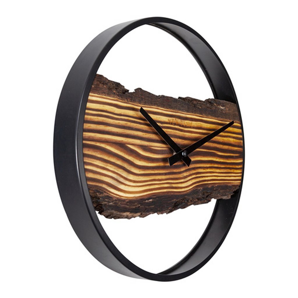 NeXtime NE-3264BR Wandklok Forest 30 cm Hout/Zwart Metaal - Image 2