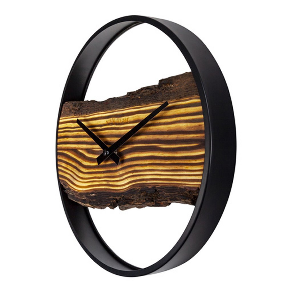 NeXtime NE-3264BR Wandklok Forest 30 cm Hout/Zwart Metaal - Image 3