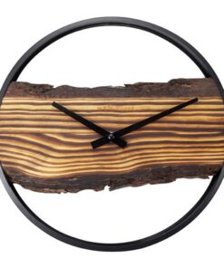 NeXtime NE-3264BR Wandklok Forest 30 cm Hout/Zwart Metaal