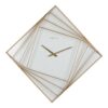 NeXtime NE-3268 Turning Square Wandklok Groot 85 cm Goud/Wit/Metaal