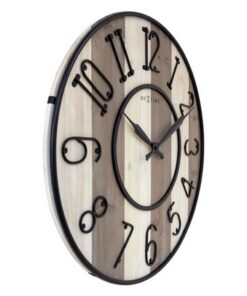 Alternative view of NeXtime NE-3279BR Grote Wandklok Oxford 50 cm Hout/Zwart Metaal