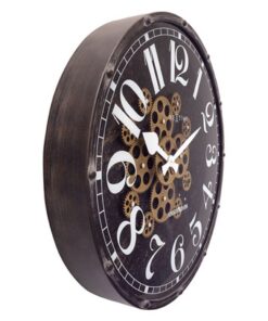 Alternative view of NeXtime NE-3282ZW Klok Henry 50 cm + Bewegende Tandwielen Zwart