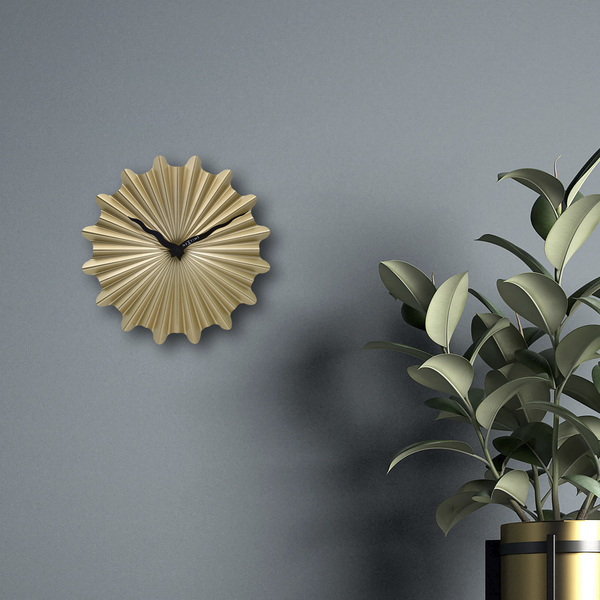 NeXtime NE-3286GO Metalen Wandklok - 40cm - Stille Klok - Goud - "Sunny" - Image 4