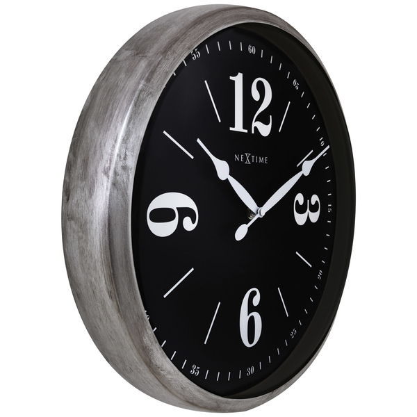 NeXtime NE-3290ZI Landelijke Wandklok - 39cm - Stille Klok - Wit/ ZIlver - "Classic" - Image 2