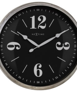 NeXtime NE-3290ZI Landelijke Wandklok - 39cm - Stille Klok - Wit/ ZIlver - "Classic"