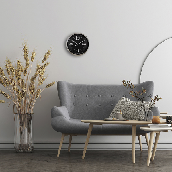 NeXtime NE-3290ZI Landelijke Wandklok - 39cm - Stille Klok - Wit/ ZIlver - "Classic" - Image 4