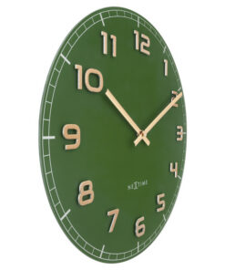 Alternative view of NeXtime NE-3314GC Wandklok Dia 40cm Groen Glas/Aluminium Classy Medium