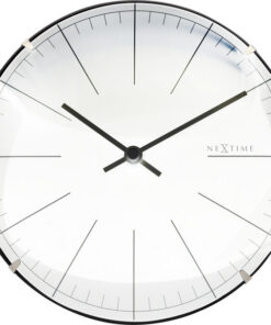 NeXtime NE-3506WI Wandklok Big Stripe Ø20 Glas Wit