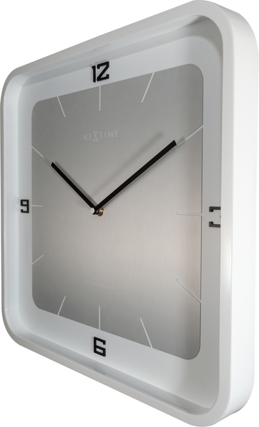 NeXtime NE-3518WI Wandklok Square Wall 40 X 40 X 4 Cm Wit - Image 3