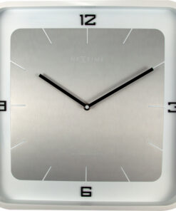NeXtime NE-3518WI Wandklok Square Wall 40 X 40 X 4 Cm Wit