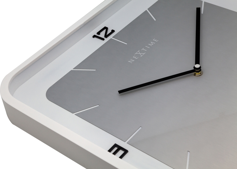 NeXtime NE-3518WI Wandklok Square Wall 40 X 40 X 4 Cm Wit - Image 5