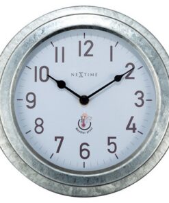 NeXtime NE-4301GA Buitenwandklok Poppy 22 cm Metaal/Gegalvaniseerd