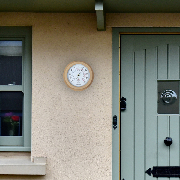 NeXtime NE-4302BR Buitenthermometer 22CM Metaal Bruine Lily - Image 4