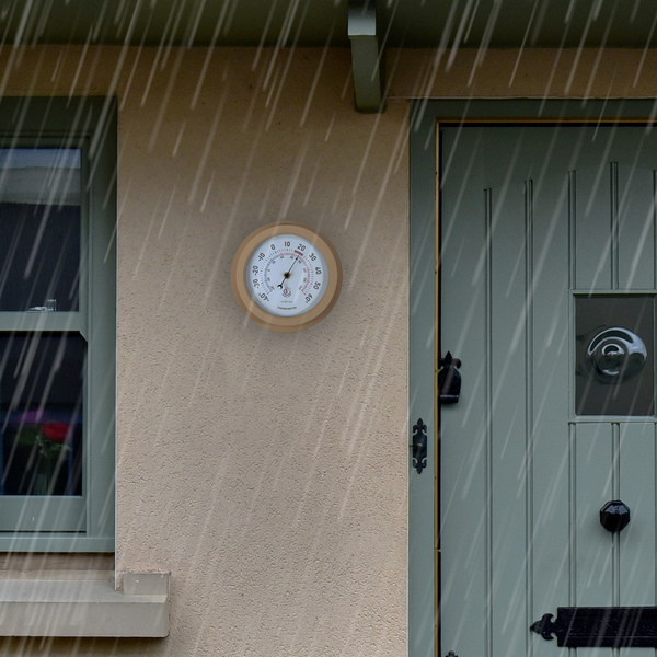 NeXtime NE-4302BR Buitenthermometer 22CM Metaal Bruine Lily - Image 5