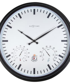 NeXtime NE-4306ZW Buitenweerstationklok &Oslash;50 8 Cm Kunststof Zwart Zonnebloem