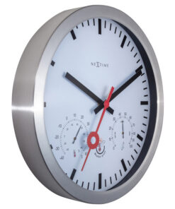 Alternative view of NeXtime NE-4307ST Buitenweerstationklok 35CM Aluminium-Wit Clematis