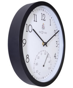 Alternative view of NeXtime NE-4313 Marigold Buitenklok met Temperatuur Aanduiding 30.5 cm Zwart/Wit
