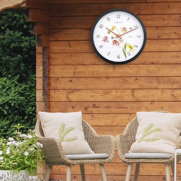 NeXtime NE-4316 Buitenklok Silene 30.5 cm Zwart/Wit - Image 4